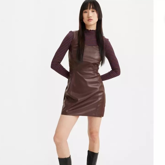 Levi's Faux Leather Dress, Size: S - Picture 2 of 12